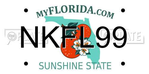 NKFL99 Florida License Plate