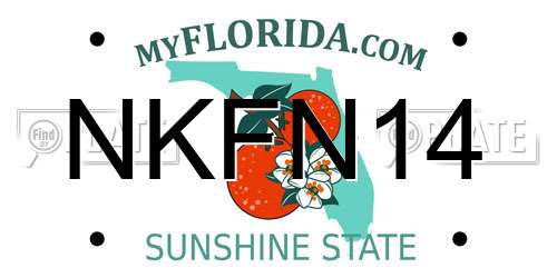 NKFN14 Florida License Plate
