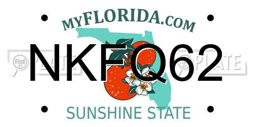 NKFQ62 Florida License Plate