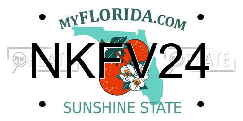 NKFV24 Florida License Plate