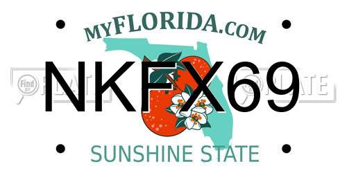NKFX69 Florida License Plate