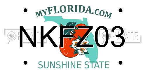 NKFZ03 Florida License Plate