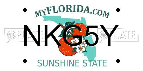 NKG5Y Florida License Plate