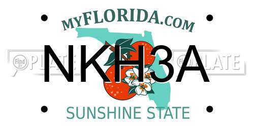 NKH3A Florida License Plate