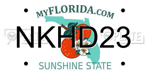 NKHD23 Florida License Plate