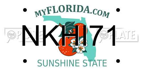 NKHI71 Florida License Plate
