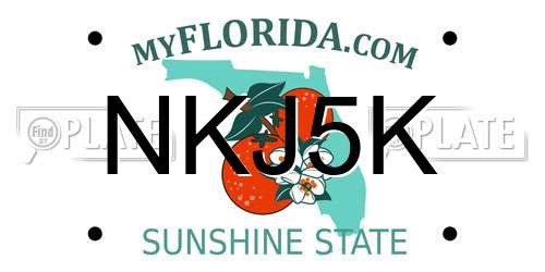 NKJ5K Florida License Plate