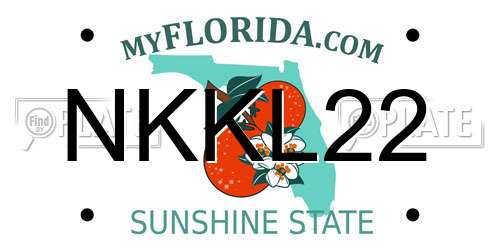 NKKL22 Florida License Plate