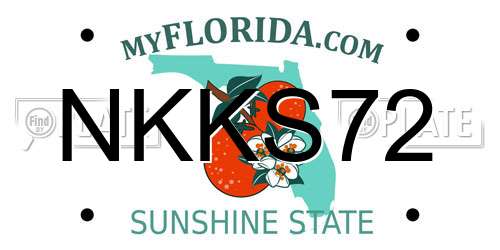 NKKS72 Florida License Plate
