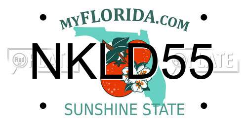NKLD55 Florida License Plate