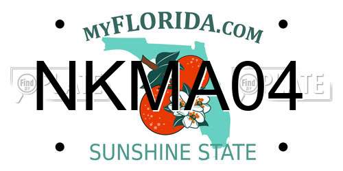 NKMA04 Florida License Plate