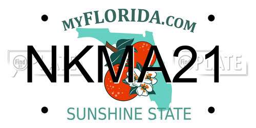 NKMA21 Florida License Plate