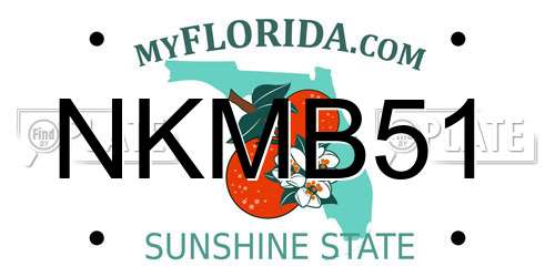NKMB51 Florida License Plate