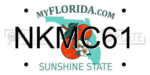 NKMC61 Florida License Plate