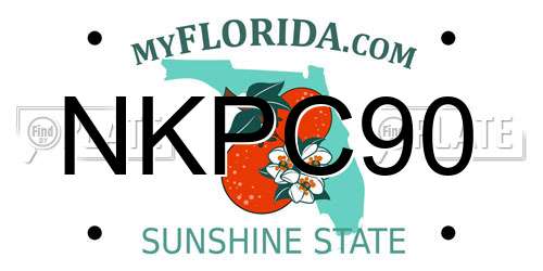 NKPC90 Florida License Plate