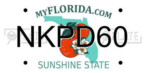 NKPD60 Florida License Plate