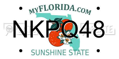 NKPQ48 Florida License Plate