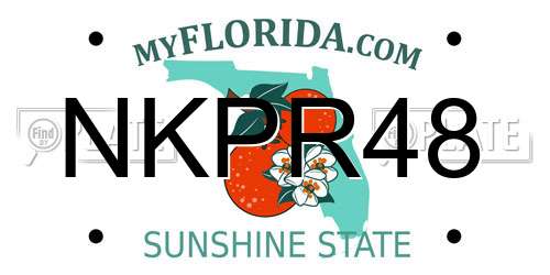 NKPR48 Florida License Plate