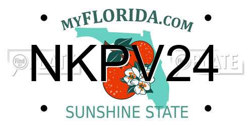 NKPV24 Florida License Plate