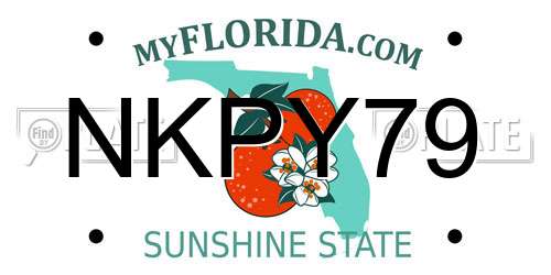 NKPY79 Florida License Plate