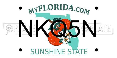 NKQ5N Florida License Plate