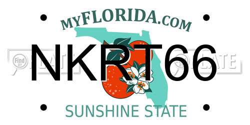 NKRT66 Florida License Plate