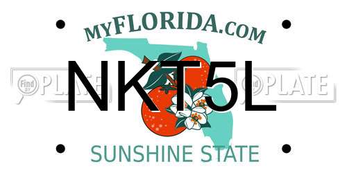NKT5L Florida License Plate