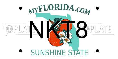 NKT8 Florida License Plate