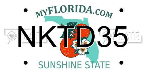 NKTD35 Florida License Plate