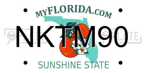 NKTM90 Florida License Plate
