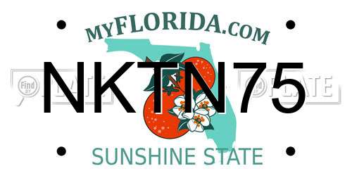 NKTN75 Florida License Plate