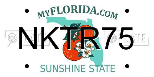 NKTR75 Florida License Plate