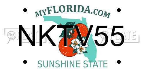 NKTV55 Florida License Plate