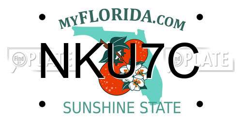 NKU7C Florida License Plate