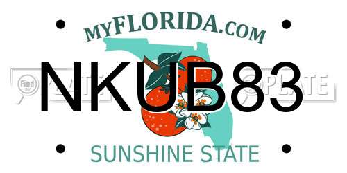 NKUB83 Florida License Plate