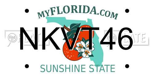 NKVT46 Florida License Plate