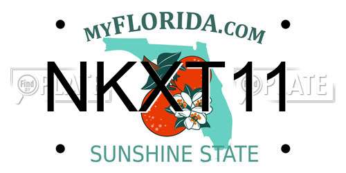 NKXT11 Florida License Plate