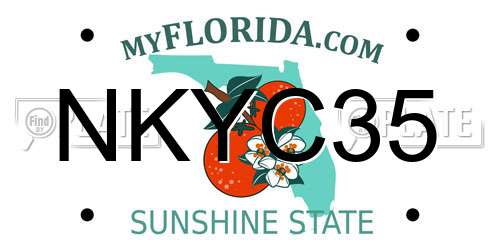 NKYC35 Florida License Plate
