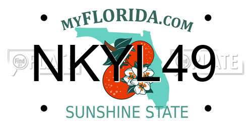 NKYL49 Florida License Plate