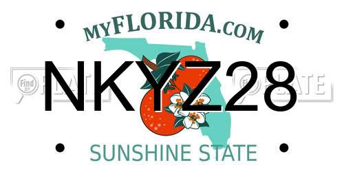 NKYZ28 Florida License Plate