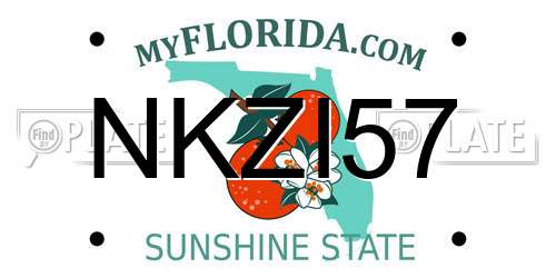 NKZI57 Florida License Plate