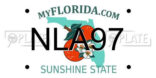 NLA97 Florida License Plate