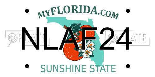 NLAF24 Florida License Plate