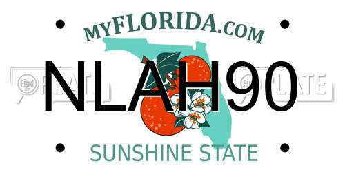 NLAH90 Florida License Plate