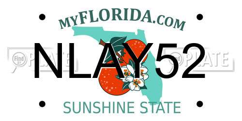 NLAY52 Florida License Plate