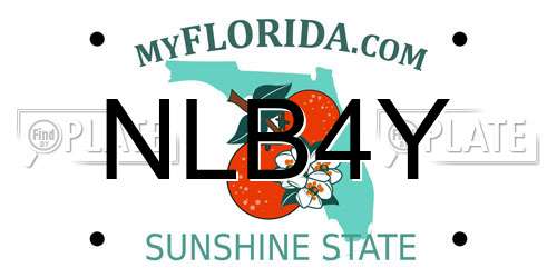 NLB4Y Florida License Plate