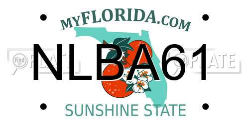 NLBA61 Florida License Plate