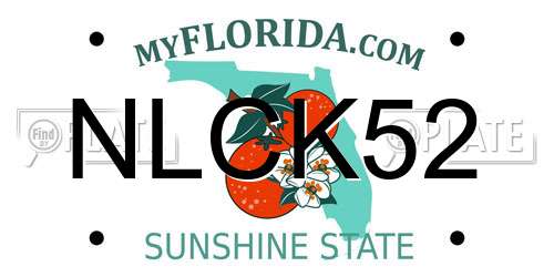 NLCK52 Florida License Plate