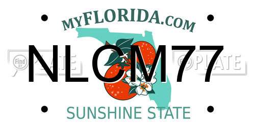 NLCM77 Florida License Plate