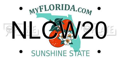 NLCW20 Florida License Plate